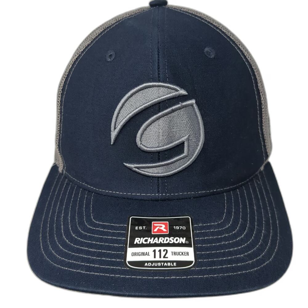 Richardson Trucker Hat Blue One Size Gray Mesh Snapback Indorama Ventures Logo